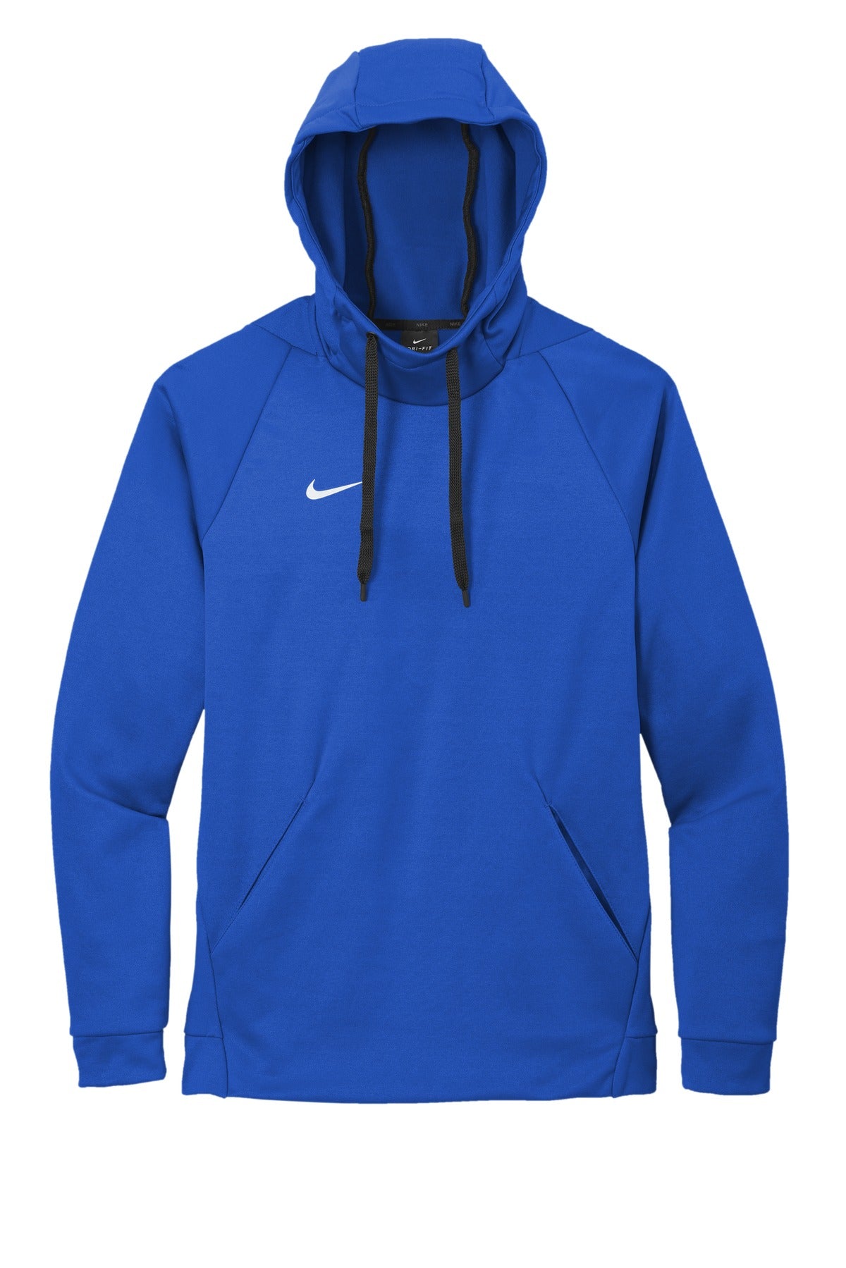 Front View of Tm Royal Nike Therma-FIT Pullover Fleece Hoodie CN9473