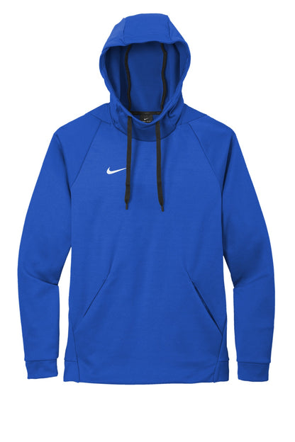 Front View of Tm Royal Nike Therma-FIT Pullover Fleece Hoodie CN9473