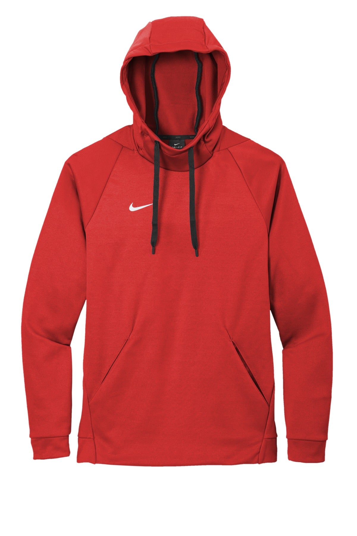 Front View of Tm Scarlet Nike Therma-FIT Pullover Fleece Hoodie CN9473