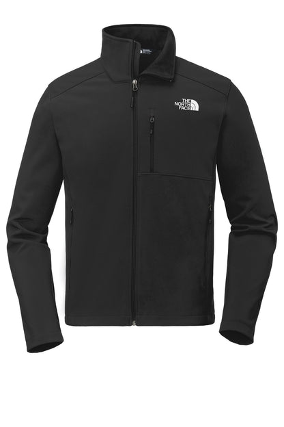 Front View of TNF Black The North Face Apex Barrier Soft Shell Jacket. NF0A3LGT