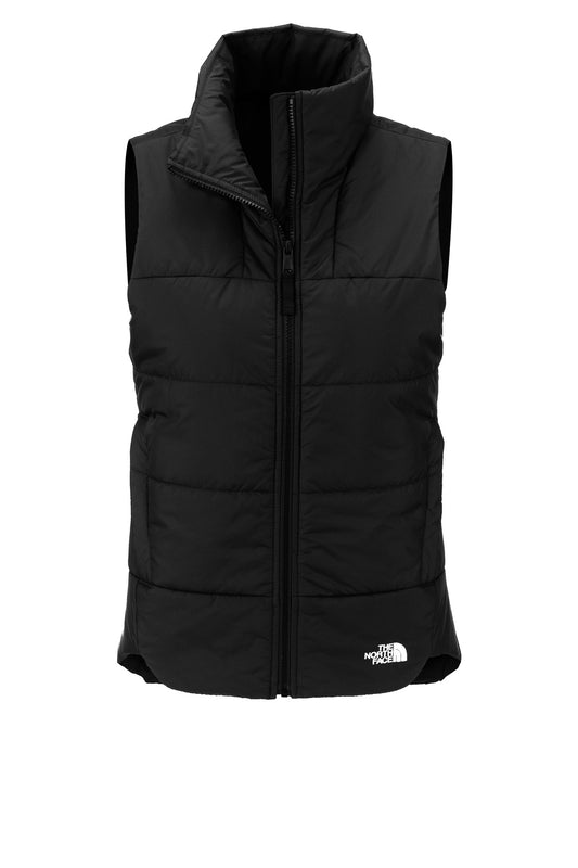 Front View of TNF Black The North Face Women's Everyday Insulated Vest. NF0A529Q