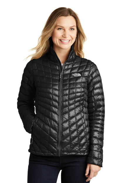 Front View of TNF Black The North Face Women's ThermoBall Trekker Jacket. NF0A3LHK