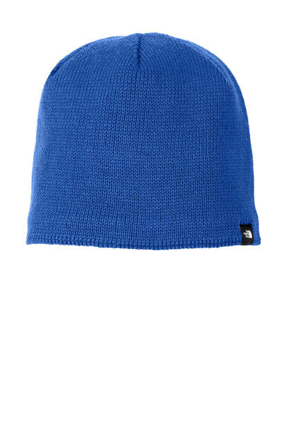 Front View of TNF Blue The North Face Mountain Beanie. NF0A4VUB
