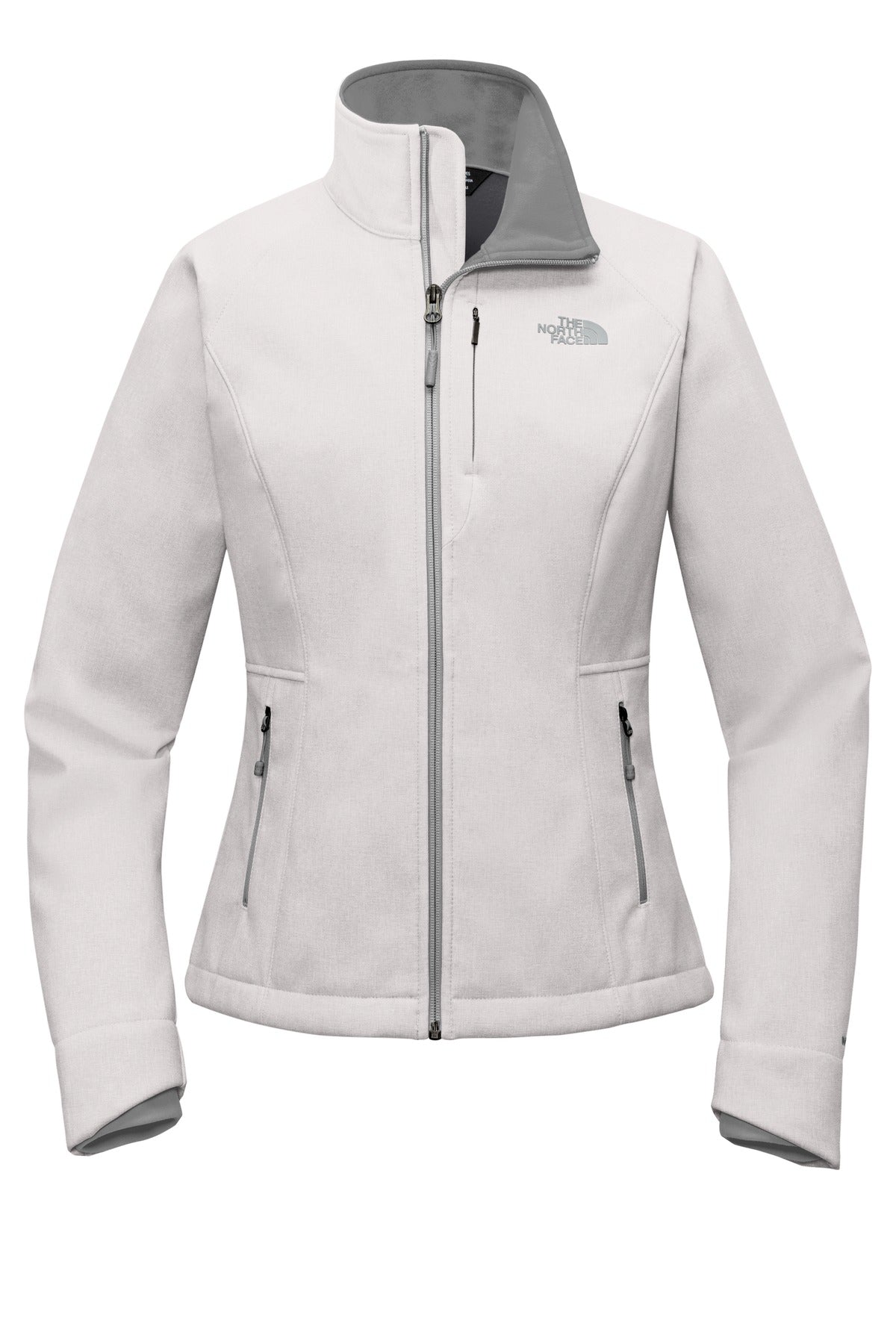 Front View of TNF Lt Grey He The North Face Women's Apex Barrier Soft Shell Jacket. NF0A3LGU
