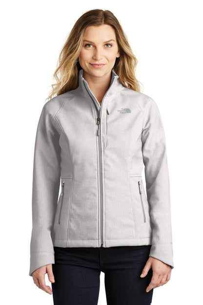 Front View of TNF Lt Grey He The North Face Women's Apex Barrier Soft Shell Jacket. NF0A3LGU