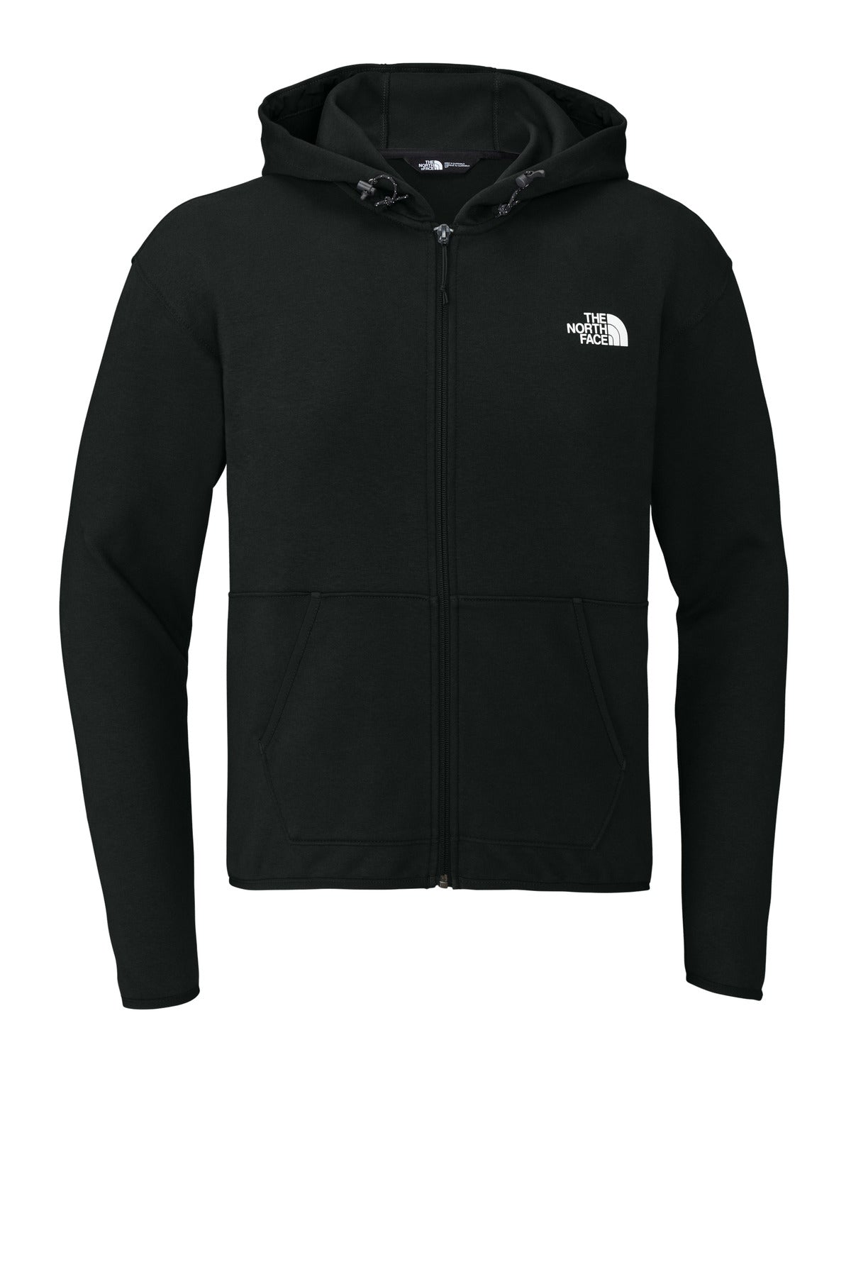 Front View of TNFBlack The North Face Double-Knit Full-Zip Hoodie NF0A8BUS