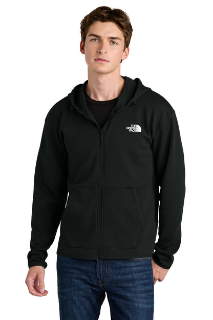 Front View of TNFBlack The North Face Double-Knit Full-Zip Hoodie NF0A8BUS