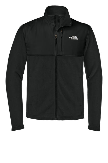 Front View of TNFBlack The North Face Highest Peak Full-Zip Fleece Jacket NF0A8BUQ plain