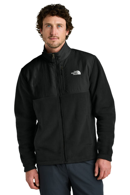 Front View of TNFBlack The North Face Highest Peak Full-Zip Fleece Jacket NF0A8BUQ