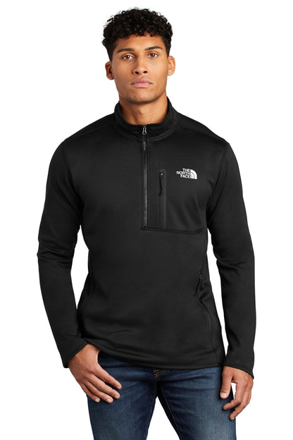 Front View of TNFBlack The North Face Skyline 1/2-Zip Fleece NF0A7V63
