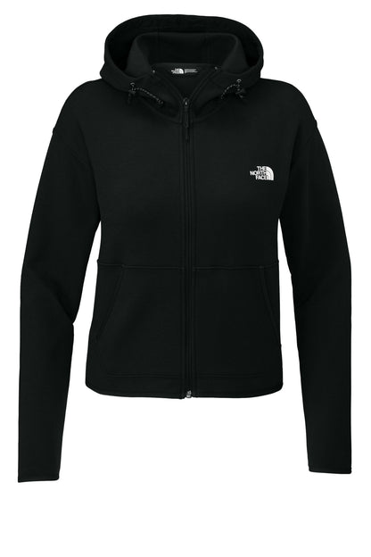 Front View of TNFBlack The North Face Women's Double-Knit Full-Zip Hoodie NF0A8BUT