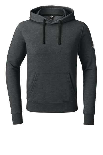 Front View of TNFBlkHthr The North Face Sleeve Logo Pullover Hoodie NF0A8AU0