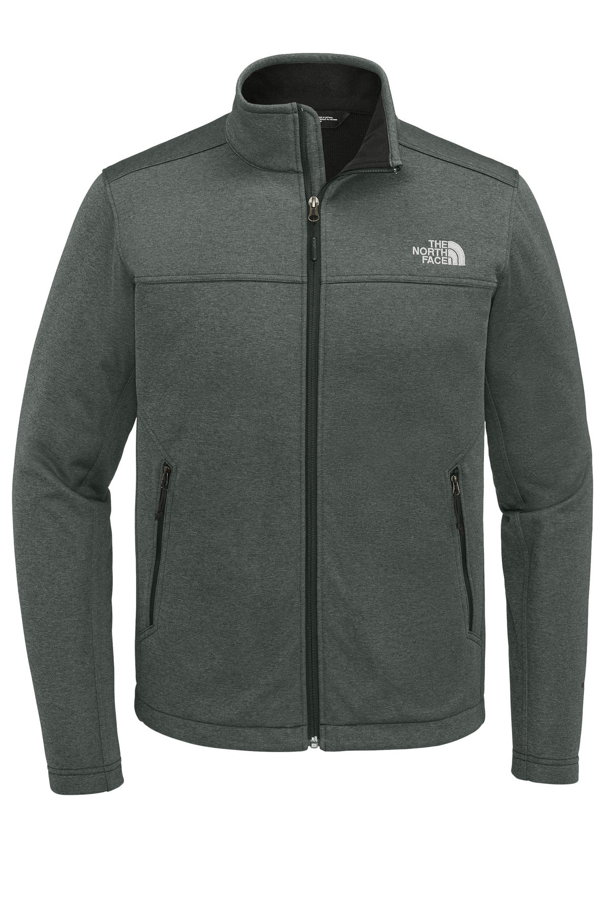 Front View of TNFDkGyH The North Face Chest Logo Ridgewall Soft Shell Jacket NF0A88D5