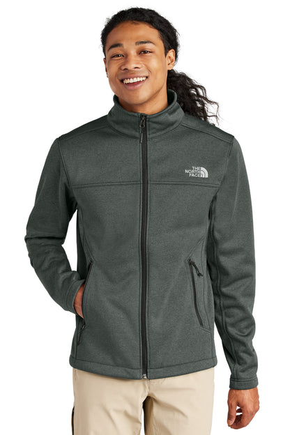 Front View of TNFDkGyH The North Face Chest Logo Ridgewall Soft Shell Jacket NF0A88D5