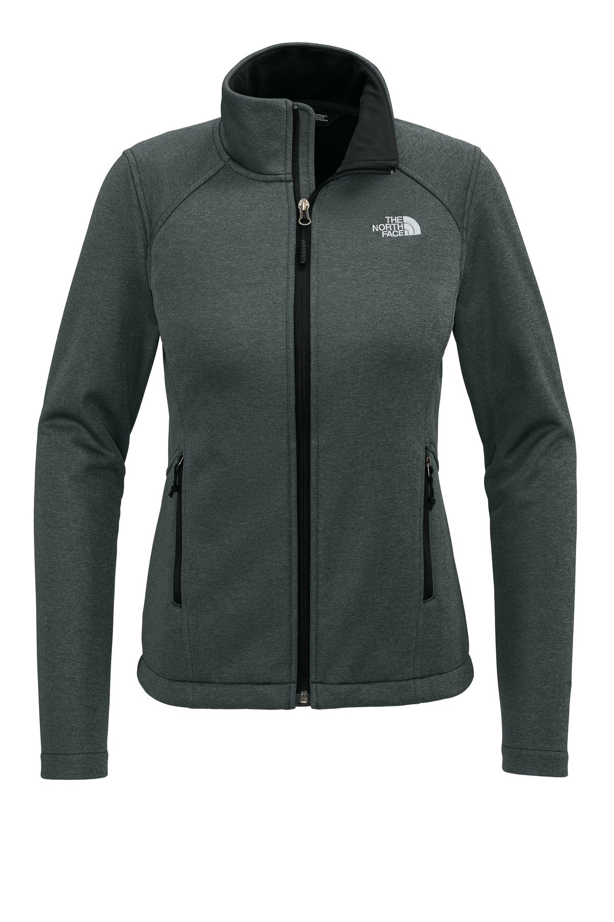 Front View of TNFDkGyH The North Face Women's Chest Logo Ridgewall Soft Shell Jacket NF0A88D4 plain