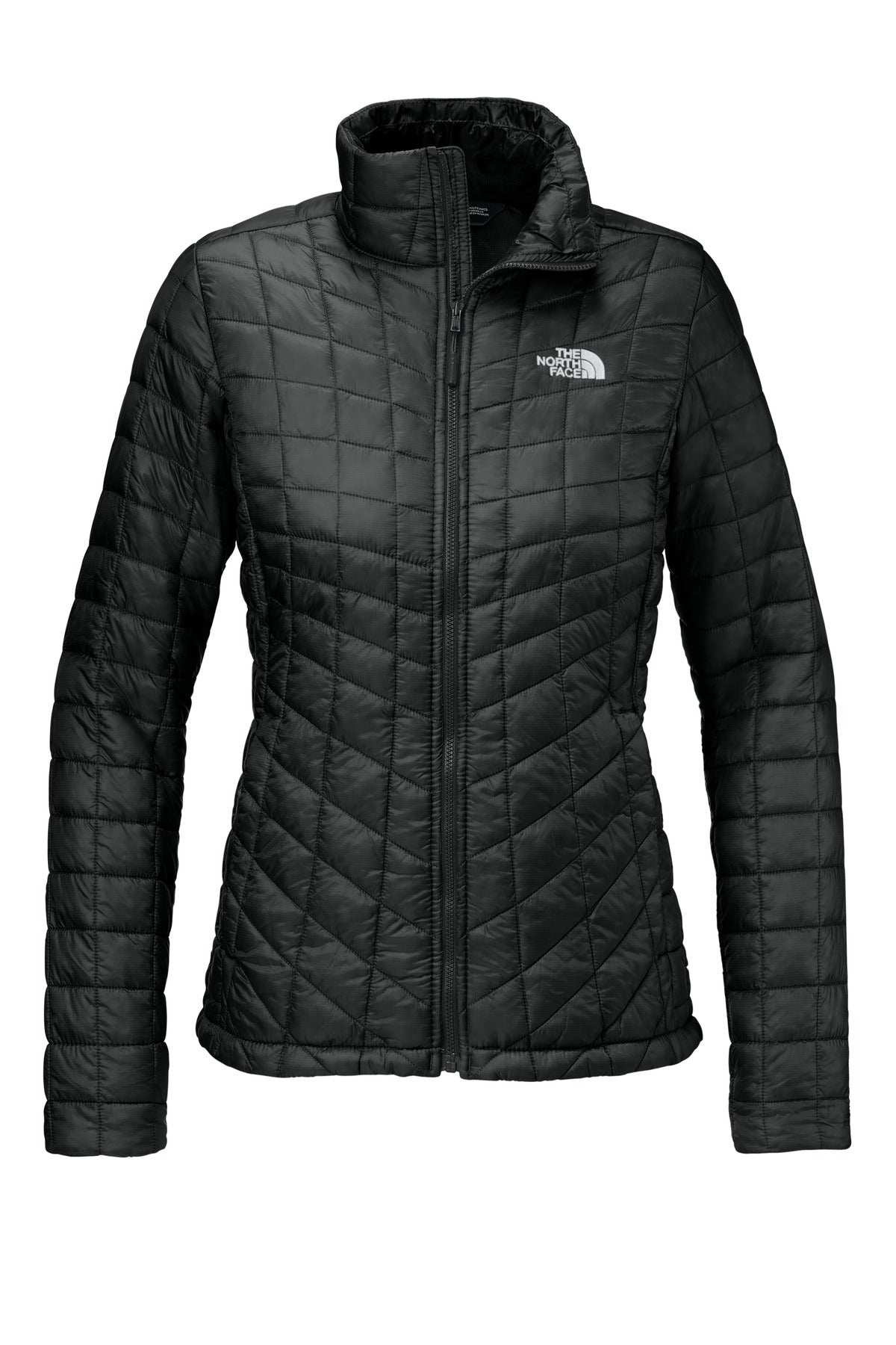 Front View of TNFMatteBk The North Face Women's ThermoBall Trekker Jacket. NF0A3LHK