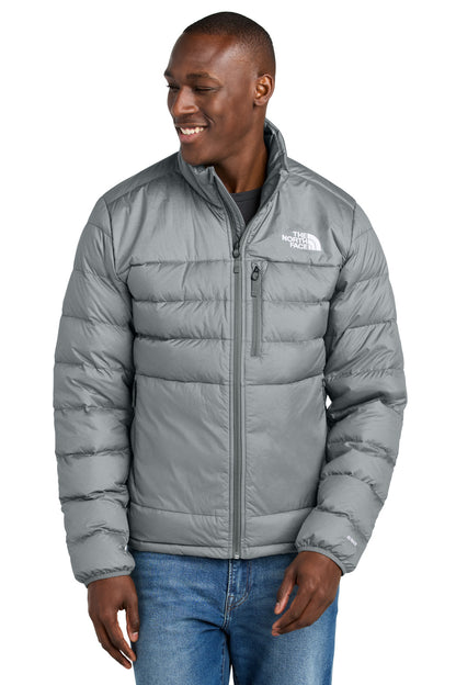Front View of TNFMdGyHt The North Face Down Hybrid Jacket NF0A7V4F