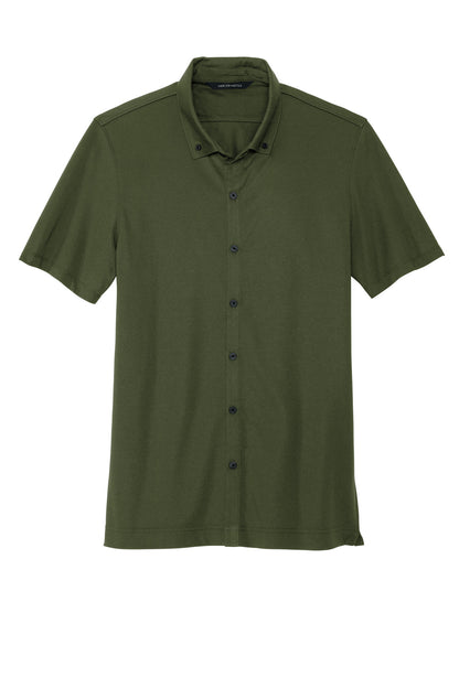 Front View of TownsendGn Mercer+Mettle Stretch Pique Full-Button Polo MM1006