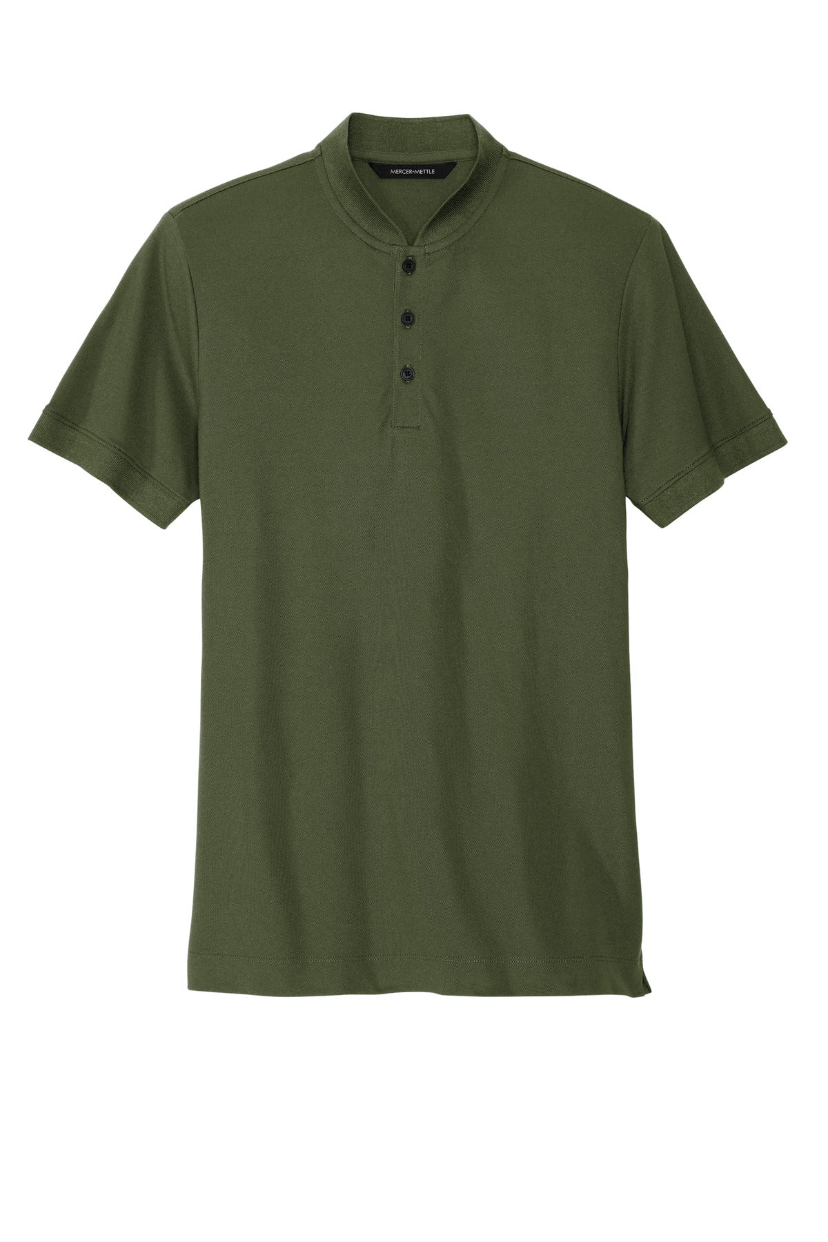 Front View of TownsendGn Mercer+Mettle Stretch Pique Henley MM1008