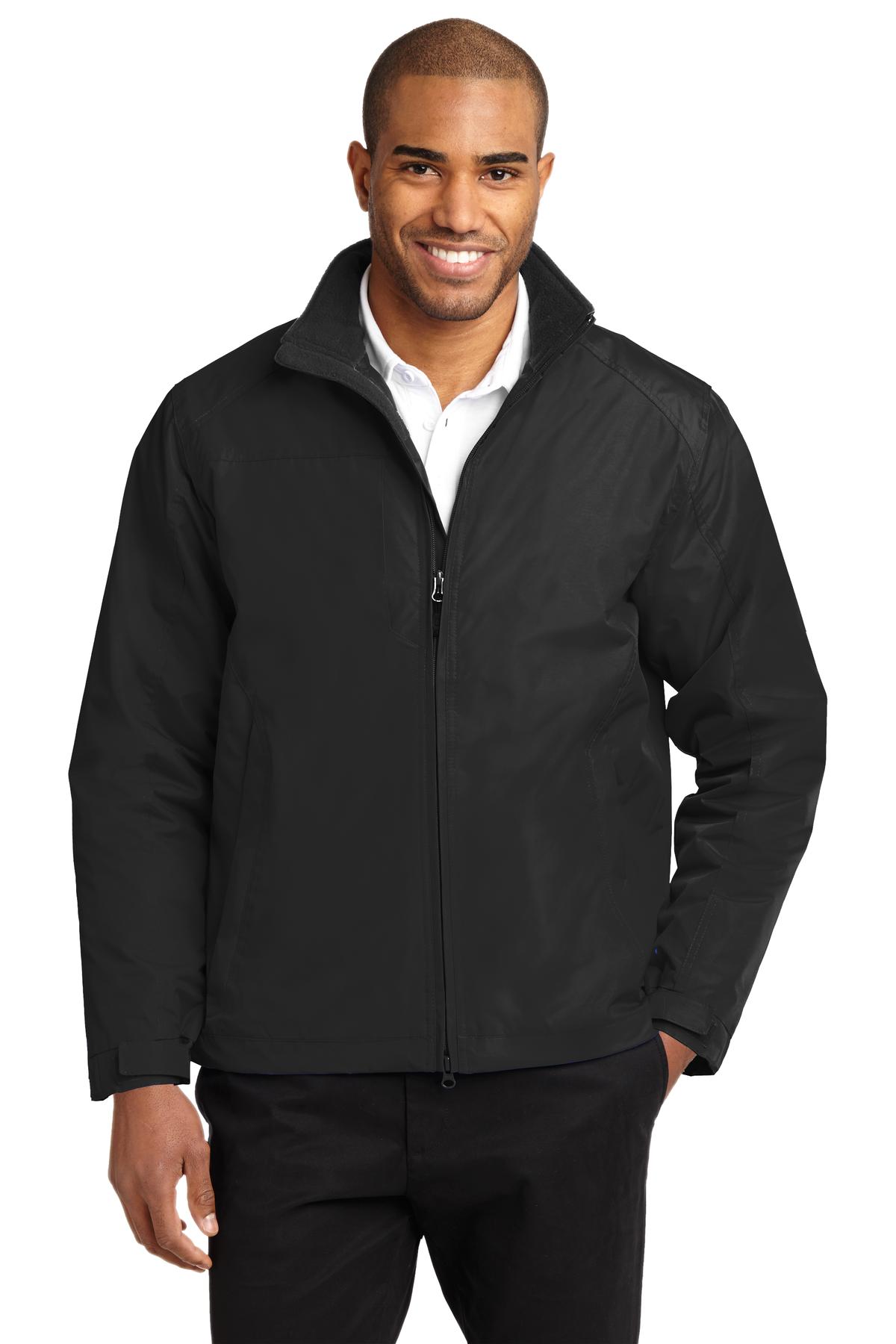 Front View of Tr Bk/Tru Bk Port Authority Challenger II Jacket. J354