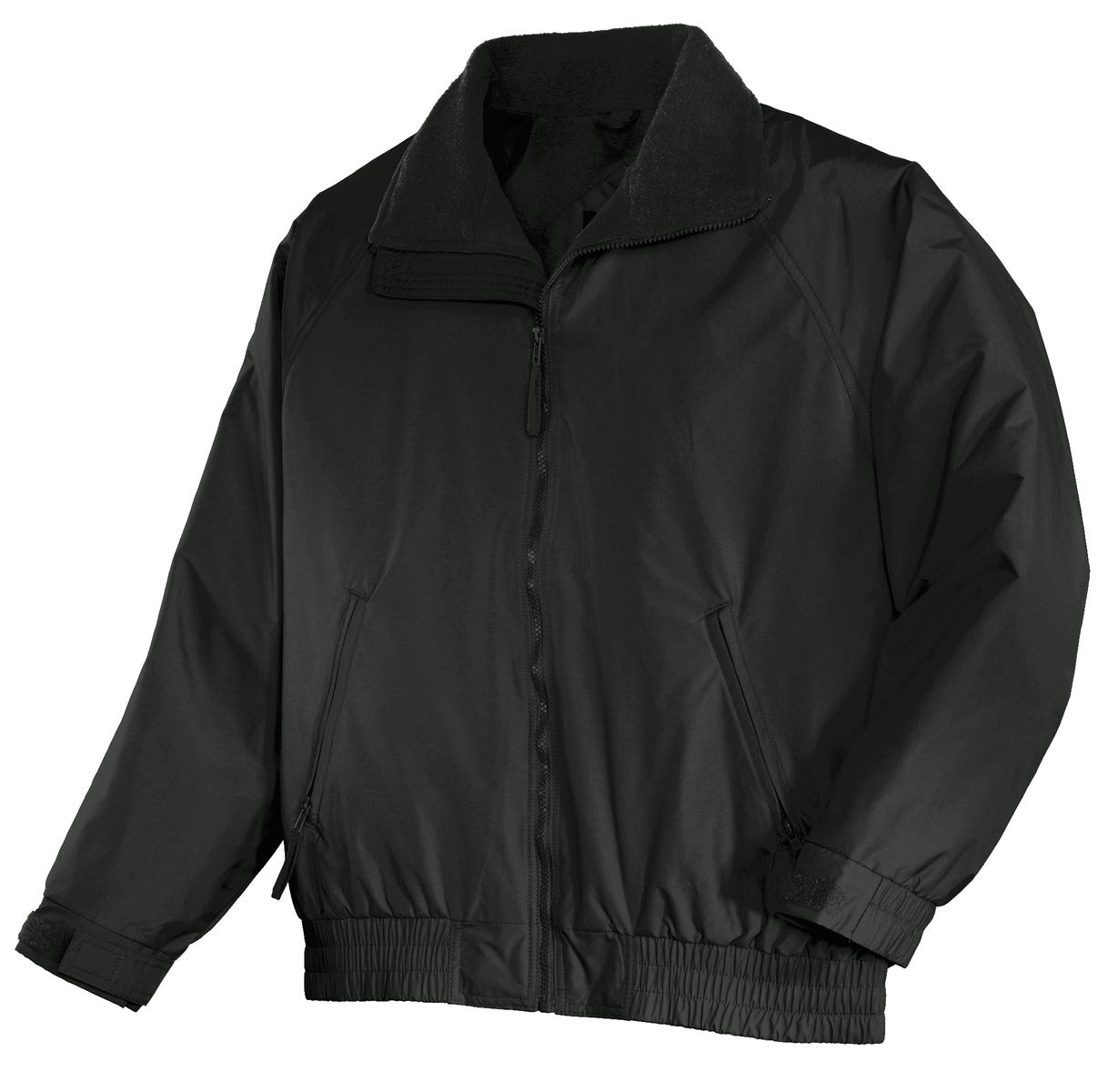 Front View of Tr Black/Tr Bk Port Authority Competitor Jacket. JP54