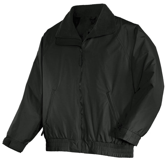 Front View of Tr Black/Tr Bk Port Authority Competitor Jacket. JP54