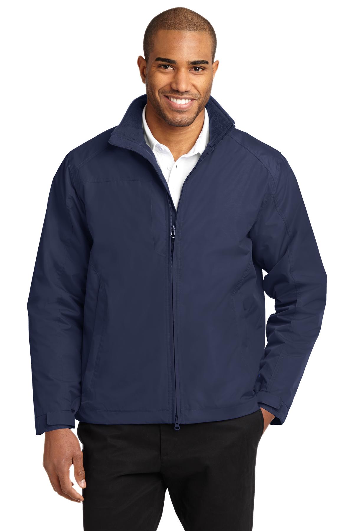 Front View of Tr Nvy/Tr Nvy Port Authority Challenger II Jacket. J354