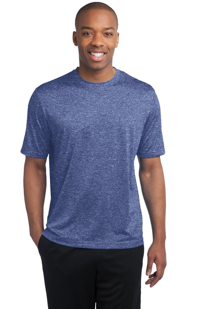 Front View of Tr Royal Hthr Sport-Tek Tall Heather Contender Tee. TST360