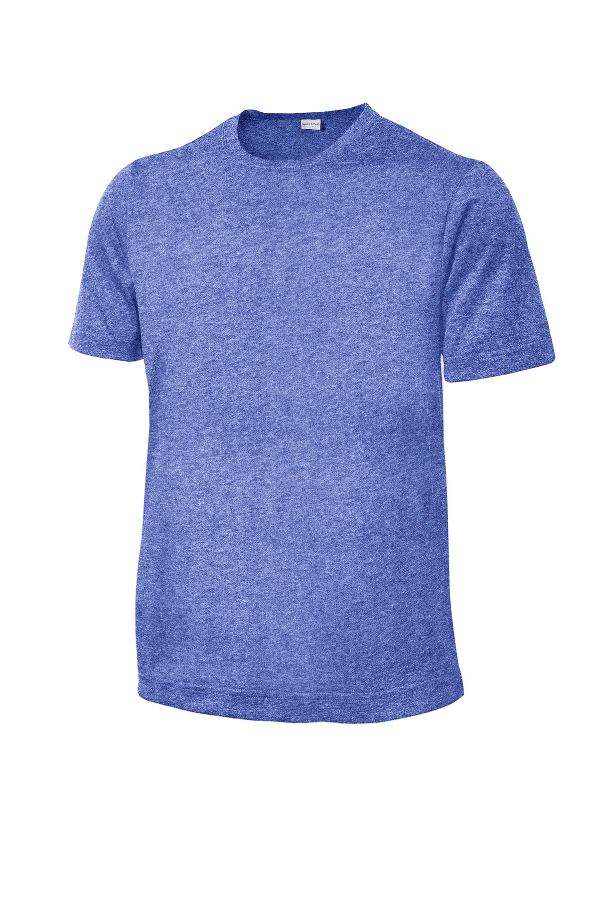Front View of Tr Royal Hthr Sport-Tek Youth Heather Contender Tee. YST360