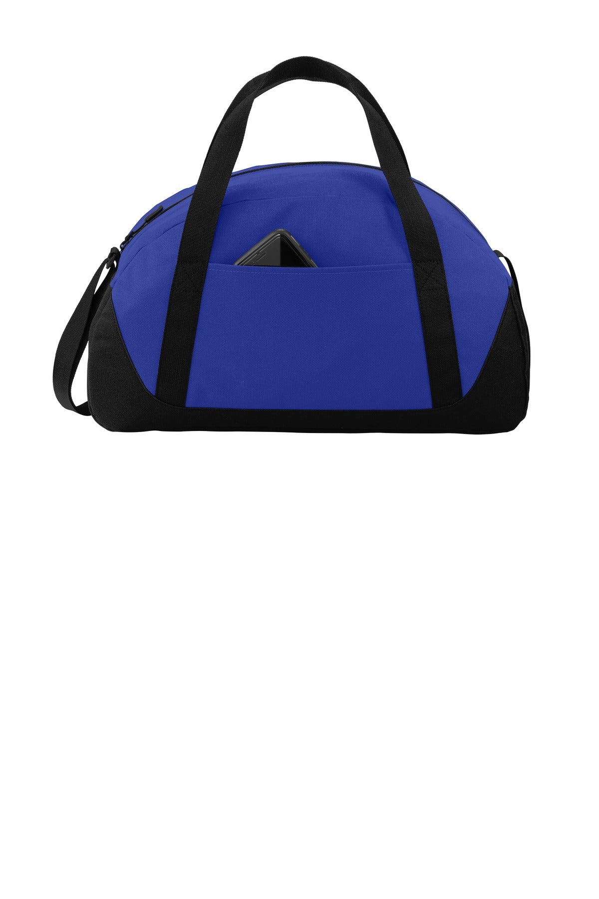 Front View of Tr Royal/Black Port Authority Access Dome Duffel. BG818