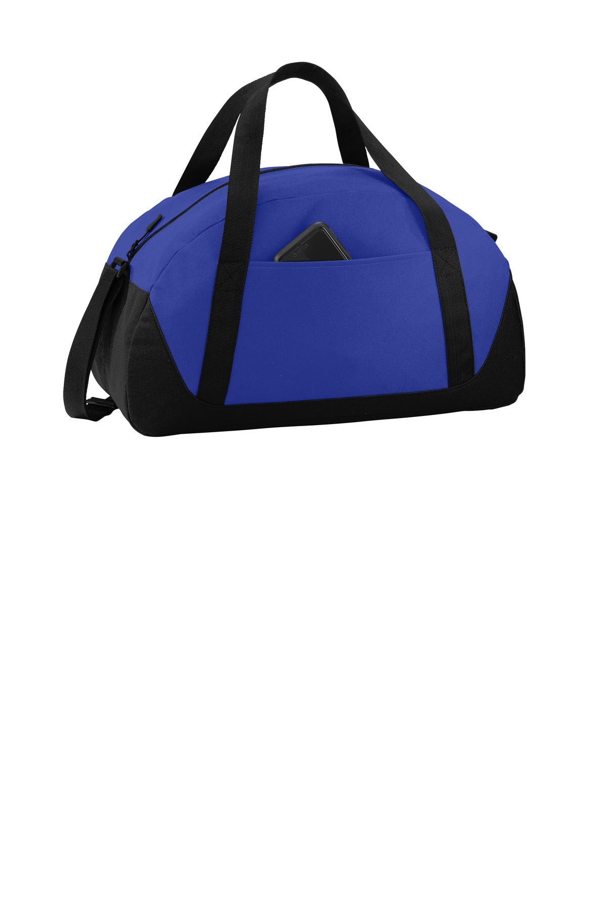 Front View of Tr Royal/Black Port Authority Access Dome Duffel. BG818