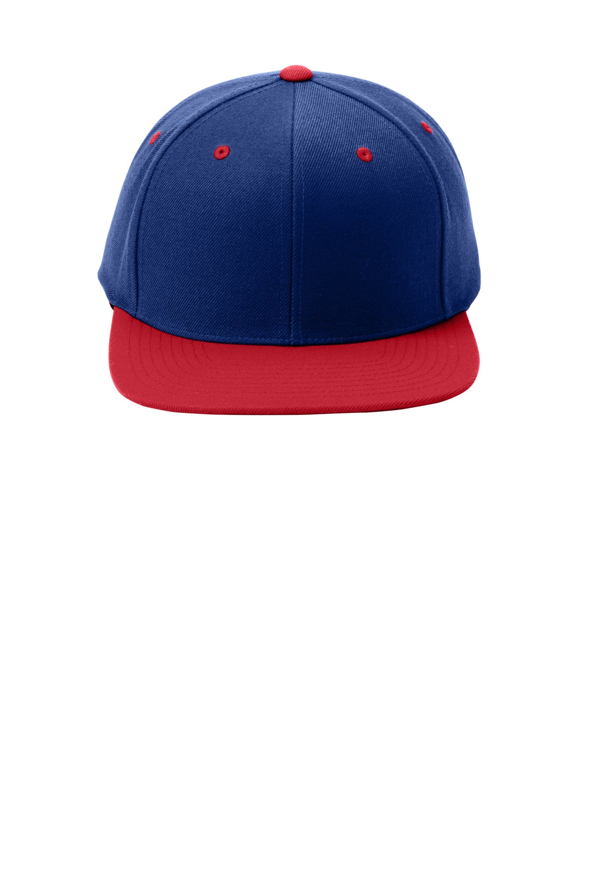 Front View of Tr Roy/Tr Red Sport-Tek YP Classics Flat Bill Snapback Cap. STC19
