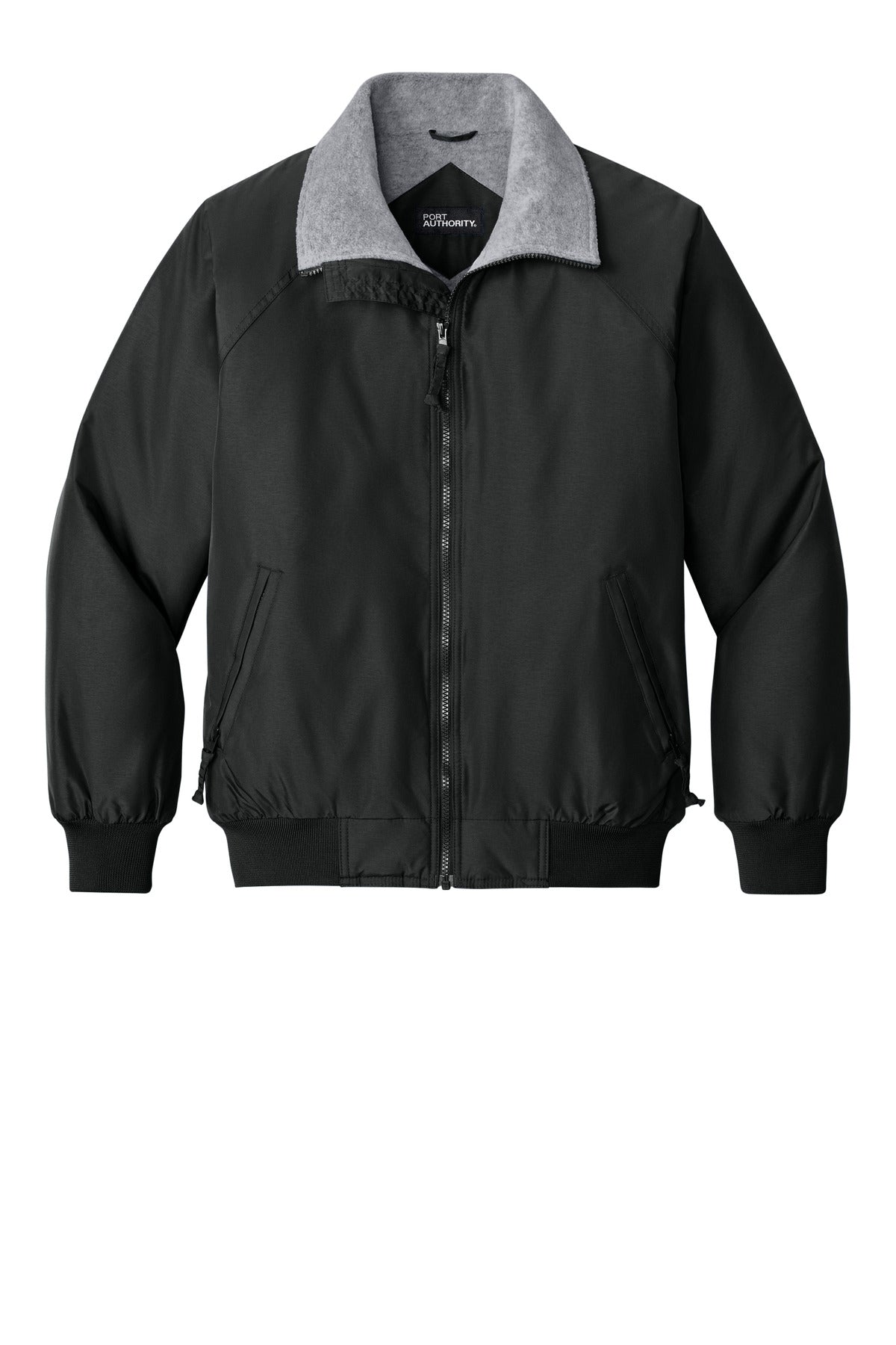 Front View of Tr.Black/Gray Port Authority Challenger Jacket. J754