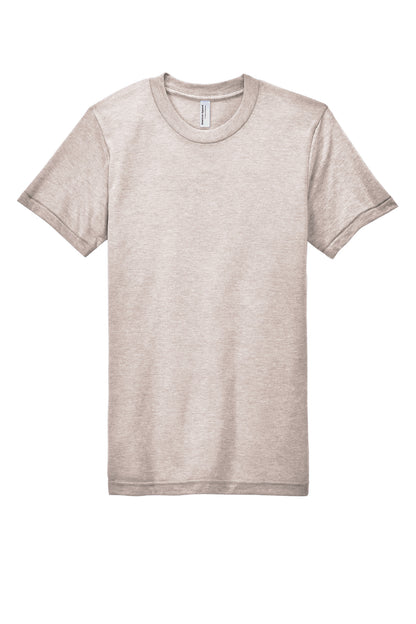 Front View of TriOatmeal American Apparel Tri-Blend Short Sleeve Track T-Shirt TR401