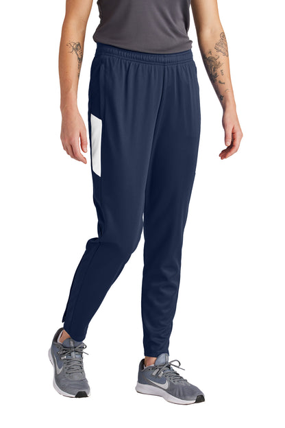 Front View of TrNv/White Sport-Tek Women's Travel Pant LPST800