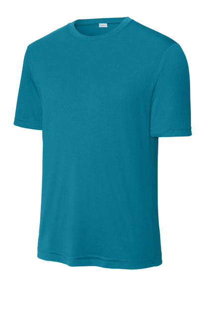 Front View of Tropic Blue Sport-Tek Tall PosiCharge Competitor Tee. TST350