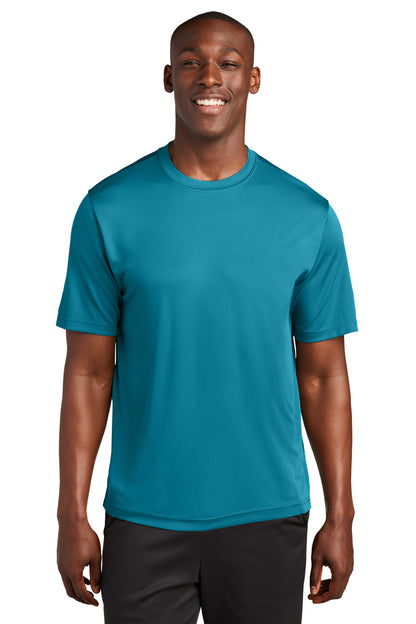 Front View of Tropic Blue Sport-Tek Tall PosiCharge Competitor Tee. TST350