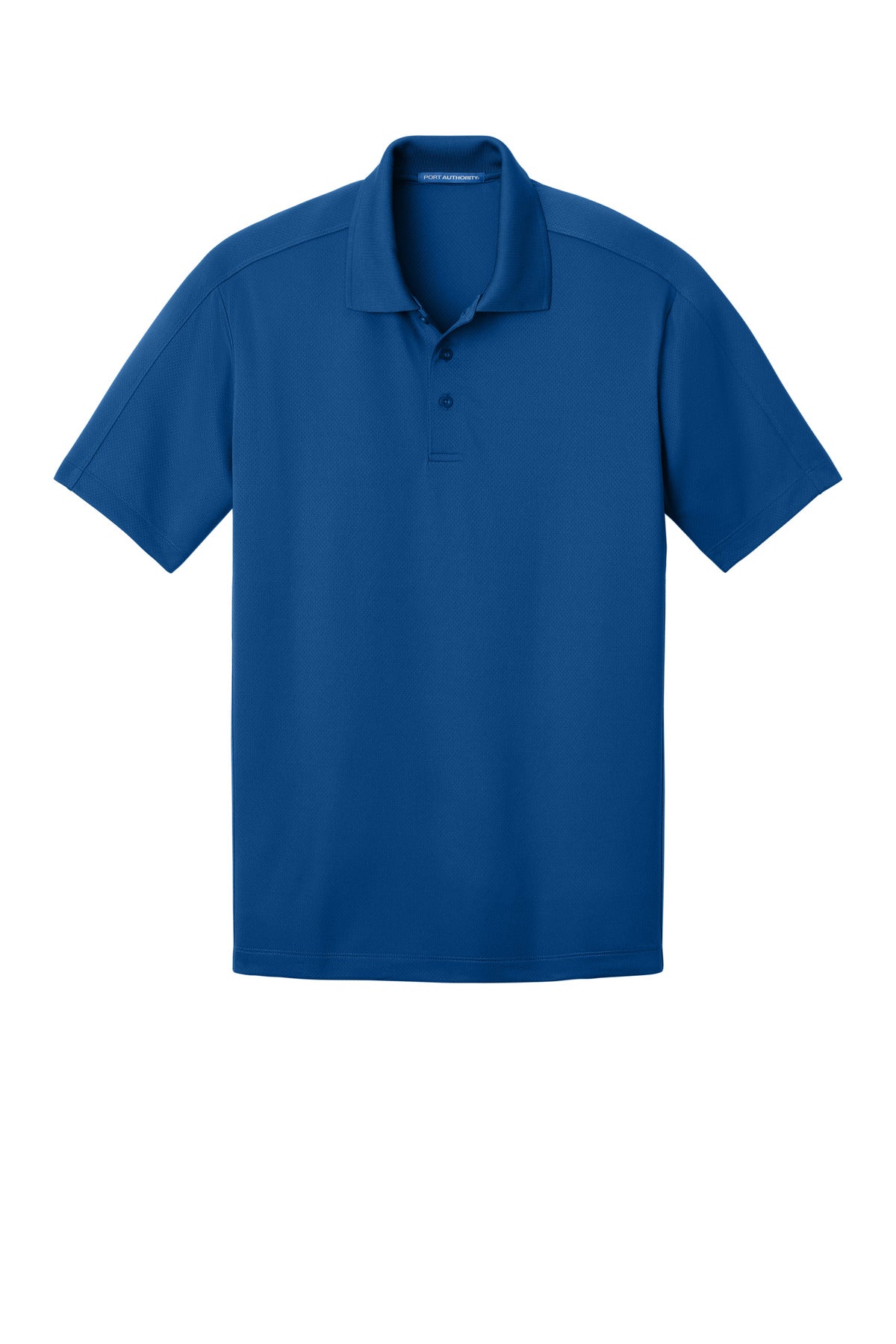 Front View of True Blue Port Authority Diamond Jacquard Polo. K569