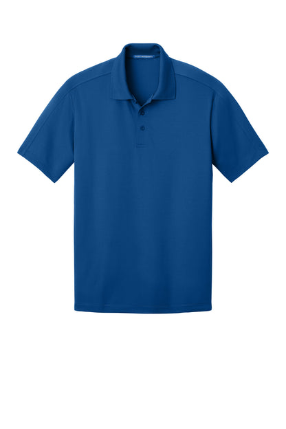 Front View of True Blue Port Authority Diamond Jacquard Polo. K569