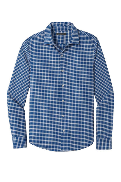 Front View of True Blue/Wht Port Authority City Stretch Shirt W680