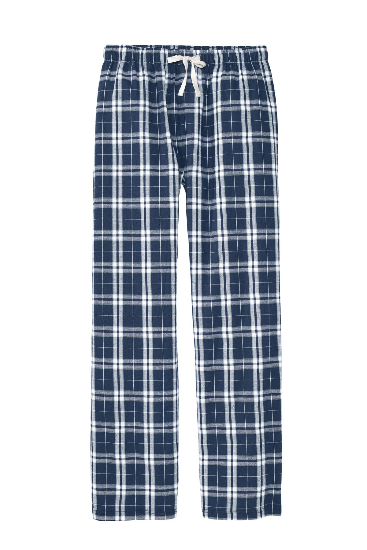 Front View of True Navy District Flannel Plaid Pant. DT1800