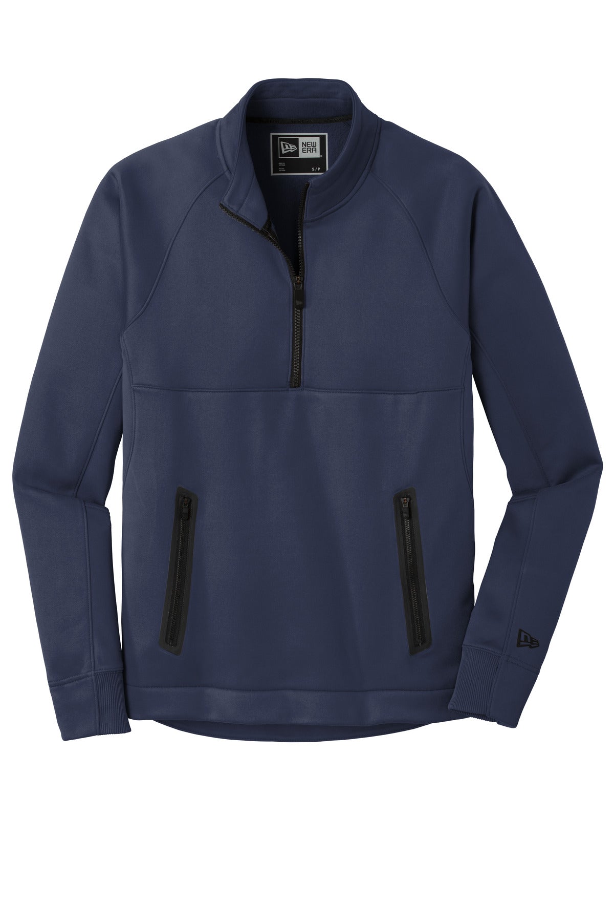 Front View of True Navy New Era Venue Fleece 1/4-Zip Pullover. NEA523
