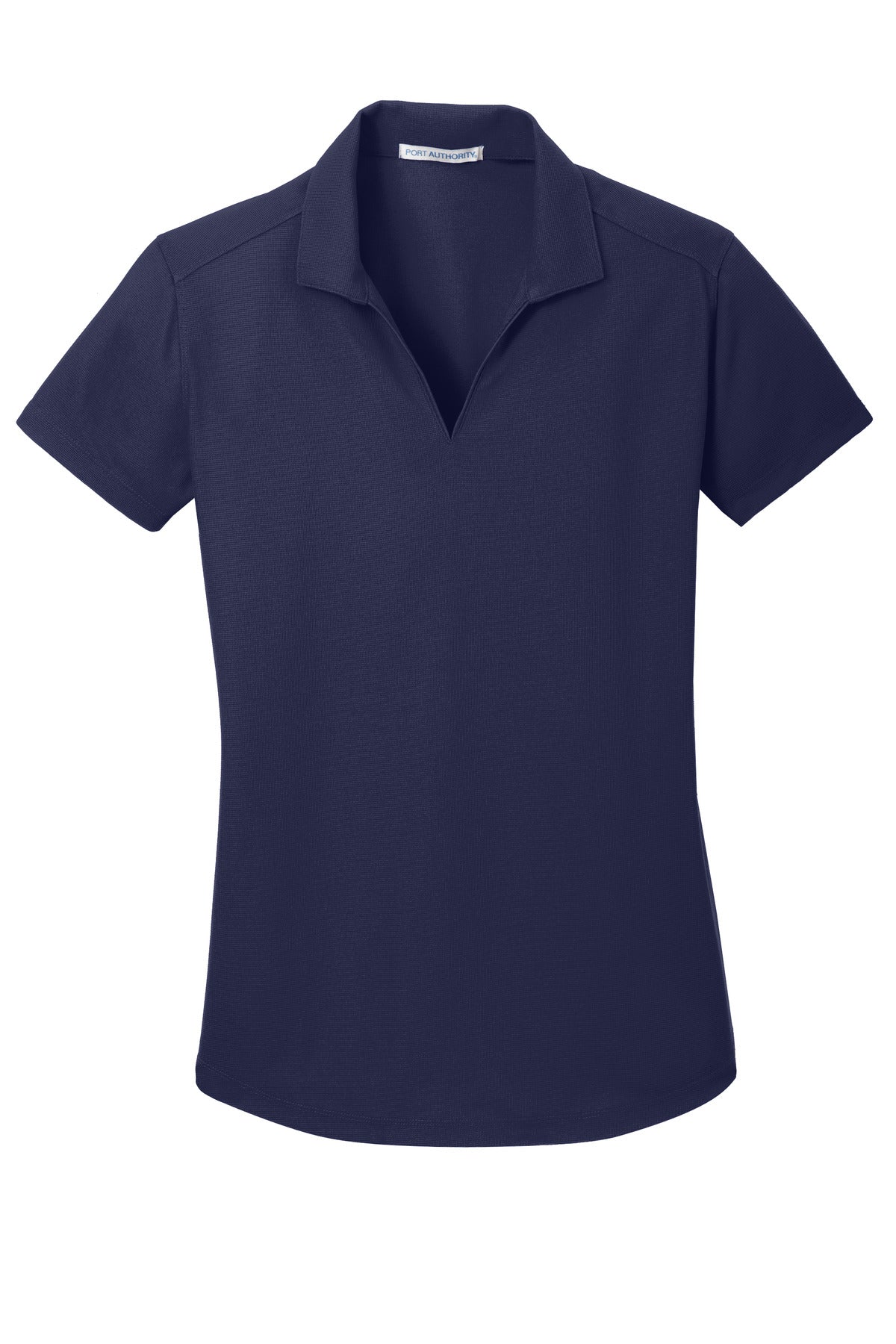 Front View of True Navy Port Authority Women's Dry Zone Grid Polo. L572