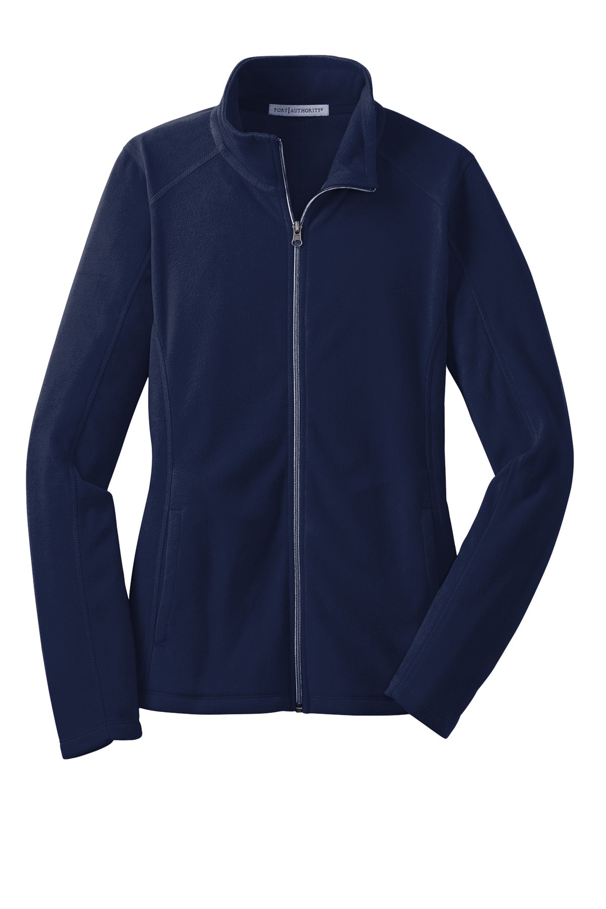 Front View of True Navy Port Authority Women's Microfleece Jacket. L223