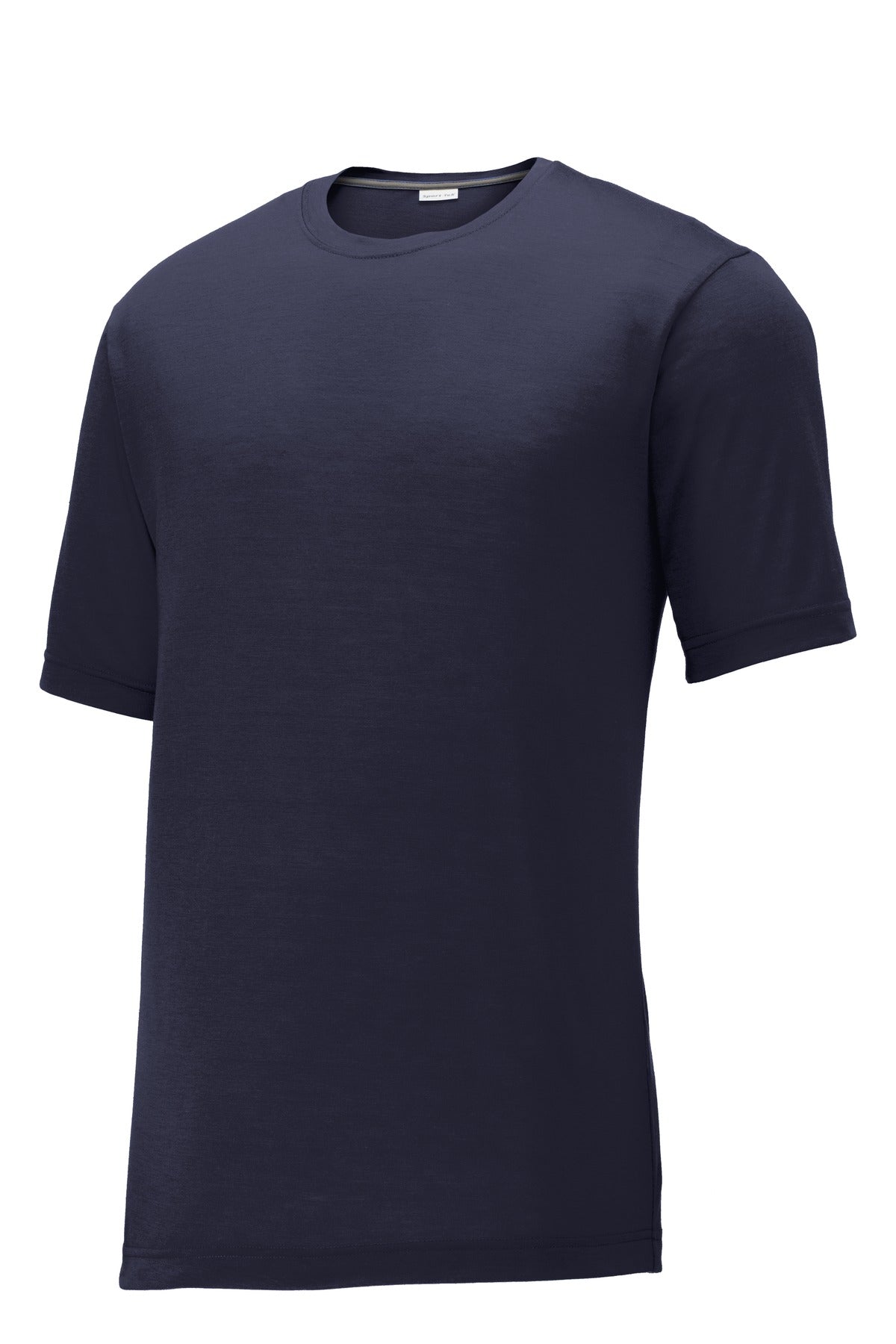 Front View of True Navy Sport-Tek PosiCharge Competitor Cotton Touch Tee. ST450