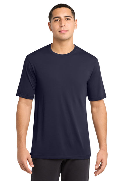 Front View of True Navy Sport-Tek PosiCharge Competitor Cotton Touch Tee. ST450