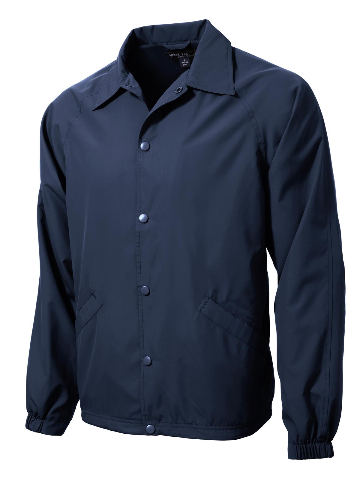 Front View of True Navy Sport-Tek Sideline Jacket. JST71