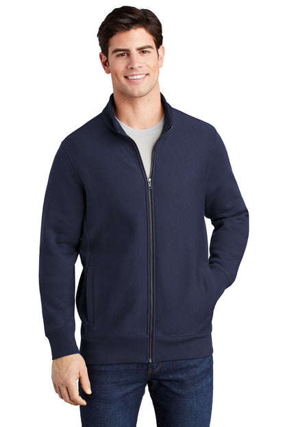 Front View of True Navy Sport-Tek Super Heavyweight Full-Zip Sweatshirt ST284