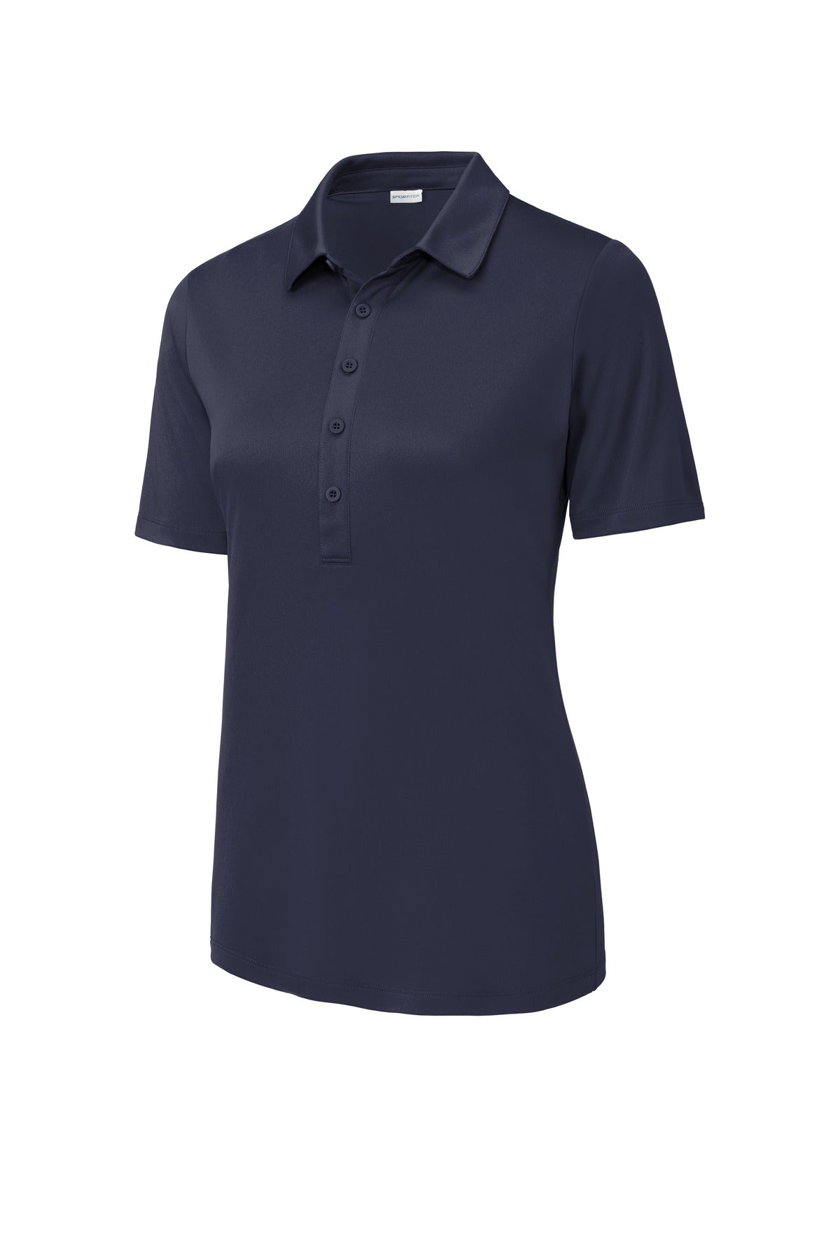 Front View of True Navy Sport-Tek Women's Posi-UV Pro Polo. LST520