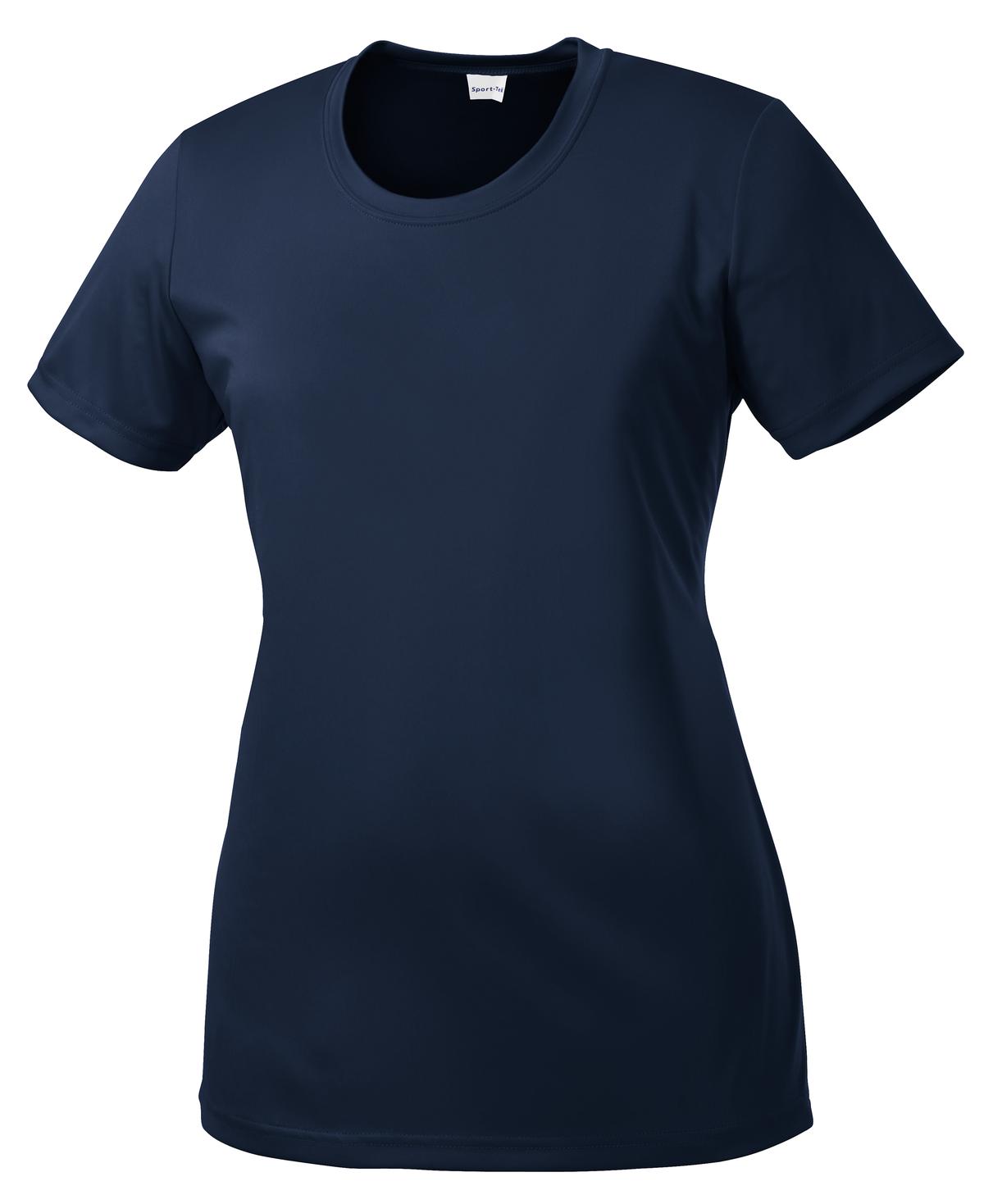 Front View of True Navy Sport-Tek Women's PosiCharge Competitor Tee. LST350